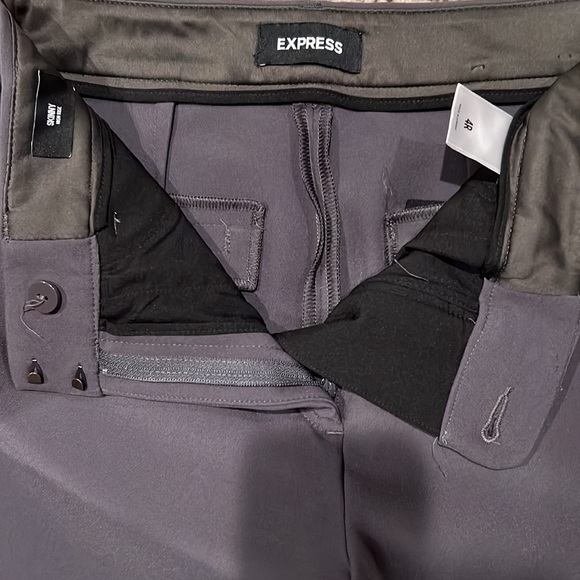 Express Stretch+ Skinny High Rise Gray Pants EUC - Picture 4 of 6